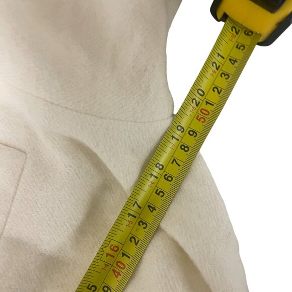 Zara Womens Overcoat Coat XS S Off White Ivory Manteco Wool Tie 8288/448 NWT - Picture 11 of 13